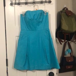 EUC Blue Strapless Lilly Pulitzer Dress size 2
